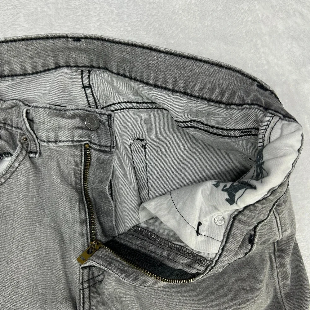 Levi's 514 Straight Jeans Men's Gray Denim Pockets Classic Zip Fly‎ - 30X30